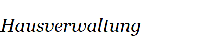 Hausverwaltung